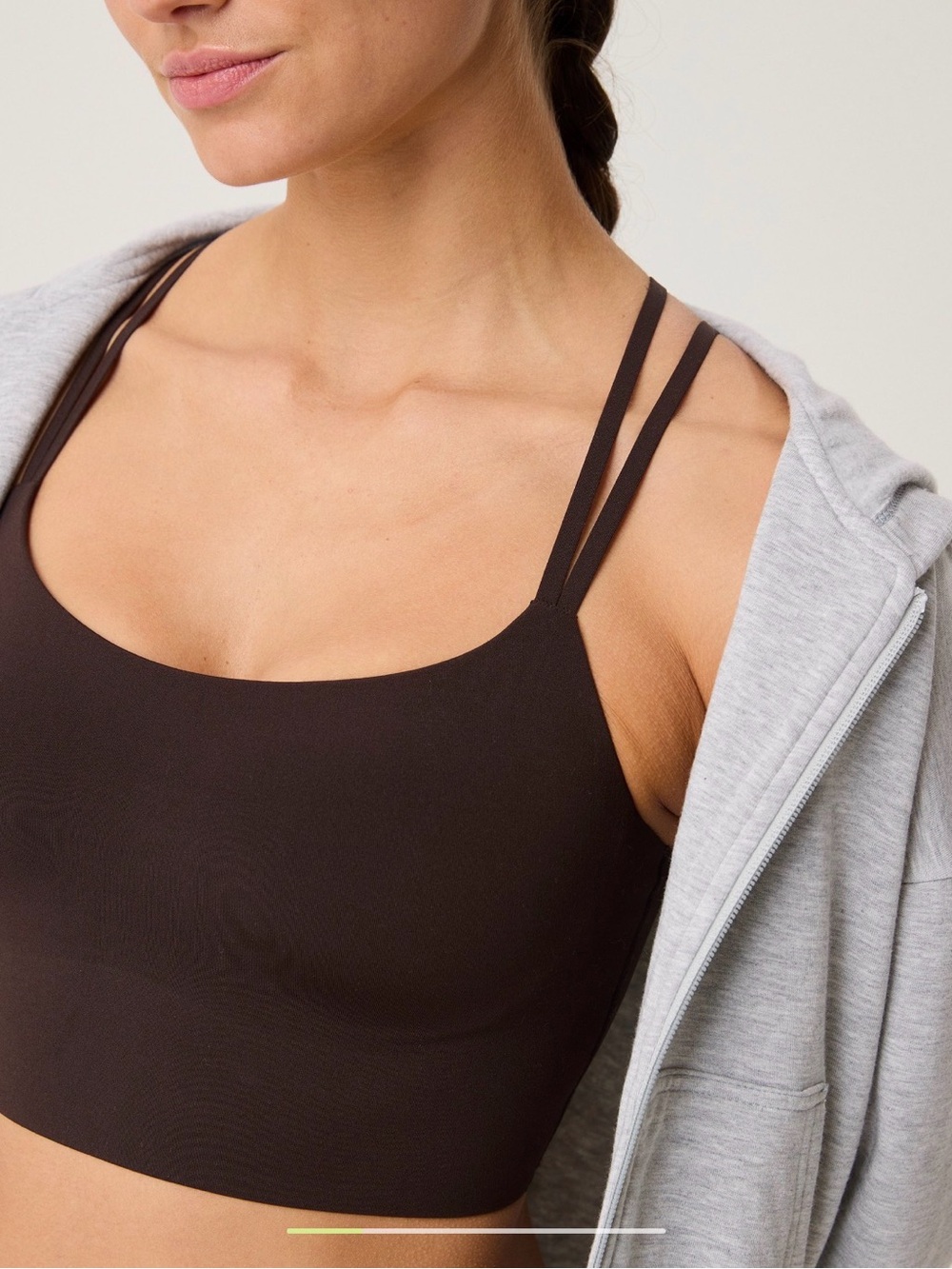 OFFLINE by Aerie Brown Strength Real Me XTRA Hold Up Strappy Sports Bra